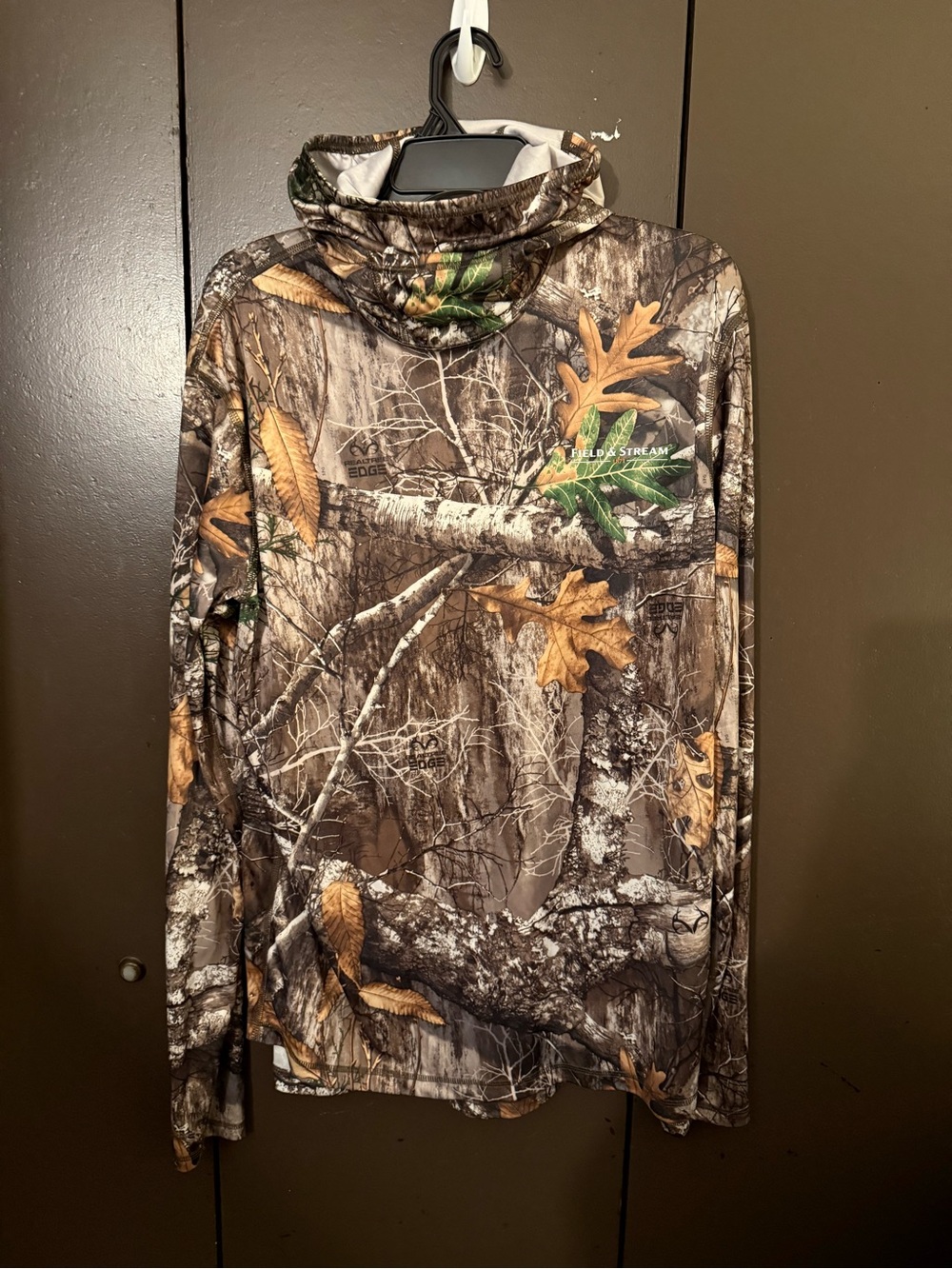 Field & Stream Realtree Woodland Camo Hooded Pullover — Brown & Green